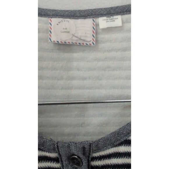 Anthropologie Postmark Striped Henley Dress – Size Large - Picture 2 of 4